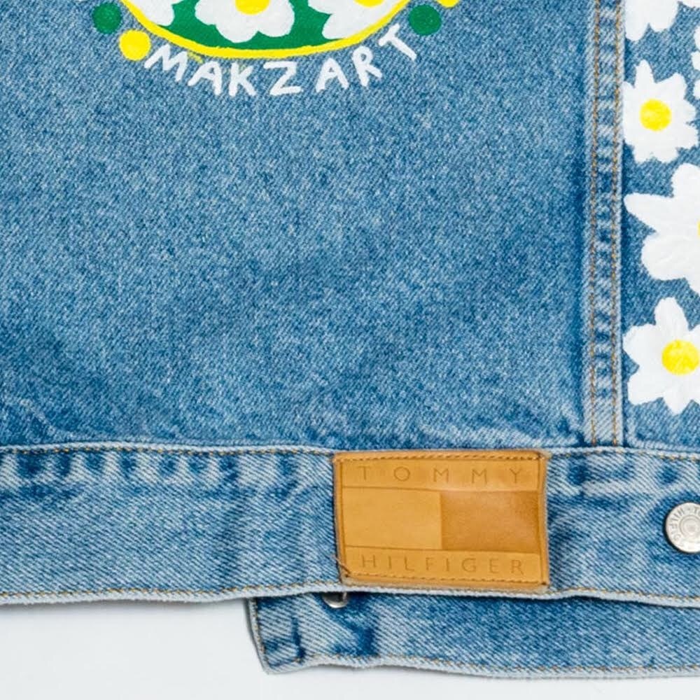 Hand-Painted Tommy Hilfiger Denim Jacket - Picture 2 of 4